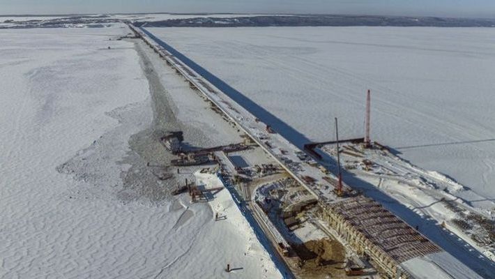 Завершена надвижка пролётного строения моста через Волгу на обходе Тольятти